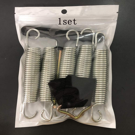 Trampolineveren 5 stuks 147 mm met veertrekker en driehoeksgesp – vervangingsveren – trampoline accessoires