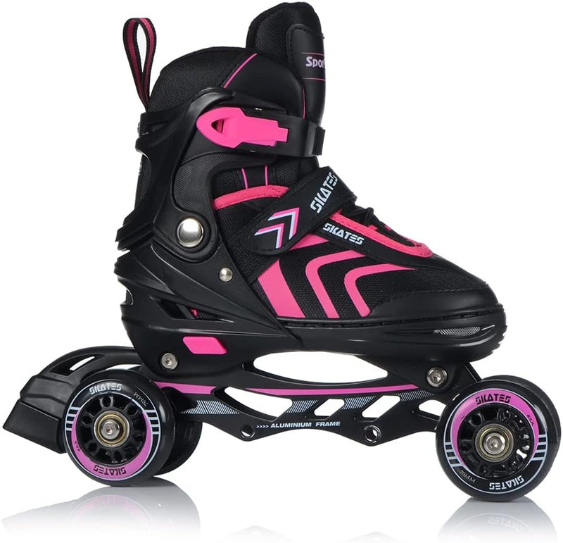 Laad afbeelding in Galerijviewer, Inlineskates, 4-in-1 rolschaatsen, inline skates, schaatsen, verstelbaar, voor kinderen en volwassenen, ABEC7 lagers, maten 29-43
