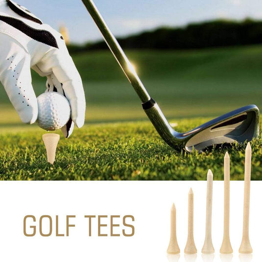 Houten golftees 100 stuks 42 mm voor golfballen en afslagtraining – golfpinnetjes – driving range