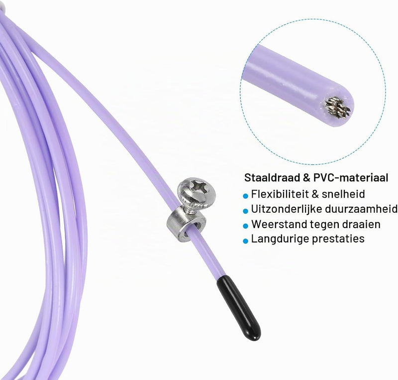 Załaduj obraz do przeglądarki galerii, Speed jump rope vervangingskabel 3 meter x 2,5 mm lichtgroen – springtouw kabel – fitness accessoires
