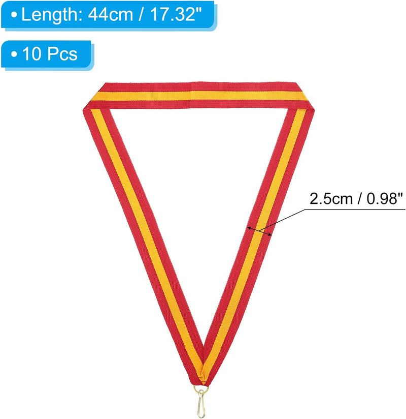 Laad afbeelding in Galerijviewer, Medaille neklinten 10 stuks 44 x 2,5 cm met klikclip – award linten – sport accessoires
