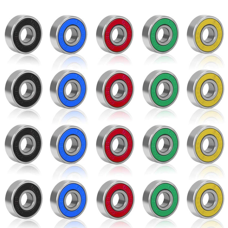 Load image into Gallery viewer, Skateboard Bearings 608 ABEC-9 Set of 20
