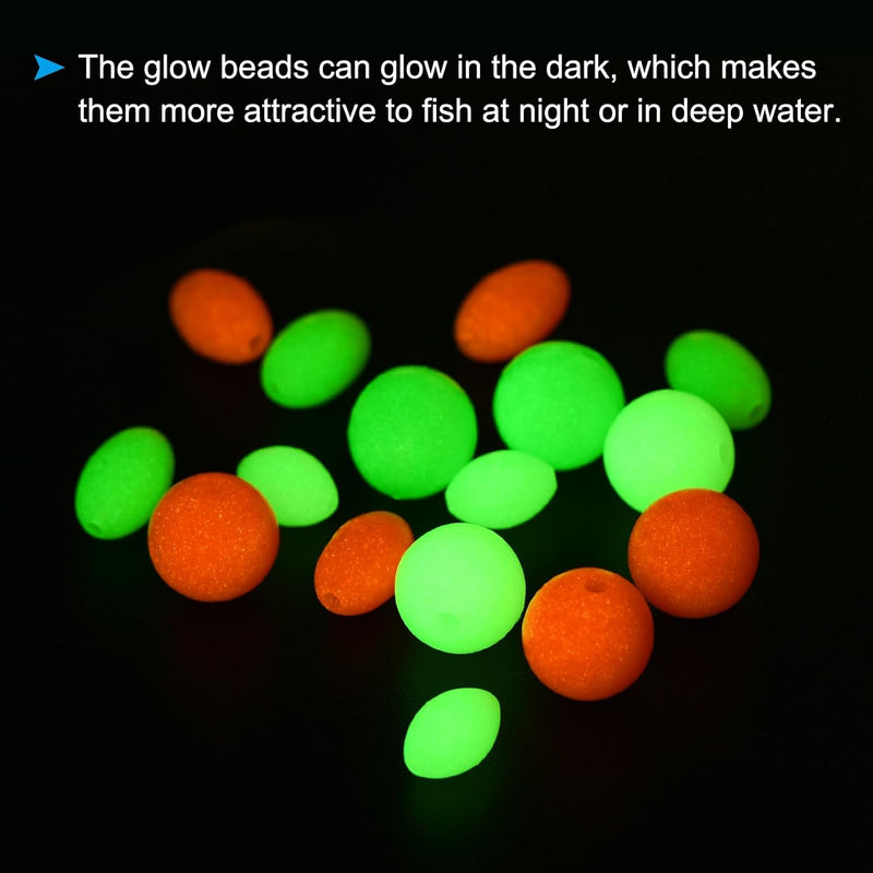 Chargez l'image dans la visionneuse de la galerie, Lichtgevende viskralen 100 stuks 8 x 6 mm met opbergdoos – glow beads – visaccessoires
