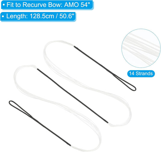 Recurve boogsnaar 113,3 cm tot 50 lb – vervangende bowstring – boogschieten accessoires