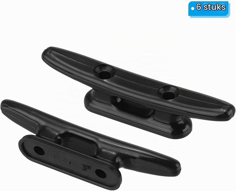 Laden Sie das Bild in Galerie -Viewer, Bootkikkers 6 stuks 75 mm van nylon zwart – touwklemmen – boot kajak accessoires
