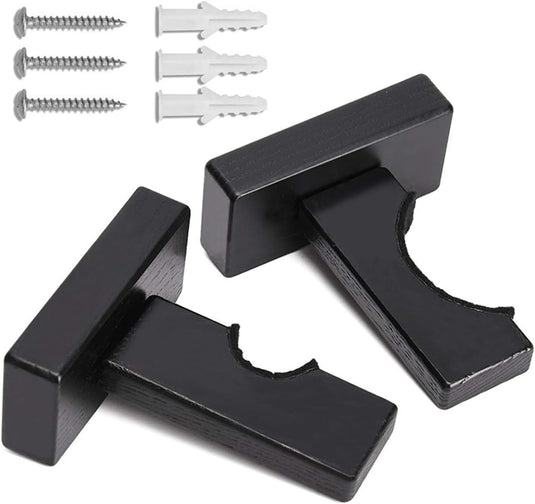 1 paar honkbalknuppel, horizontale houten standaard, display (zwart)