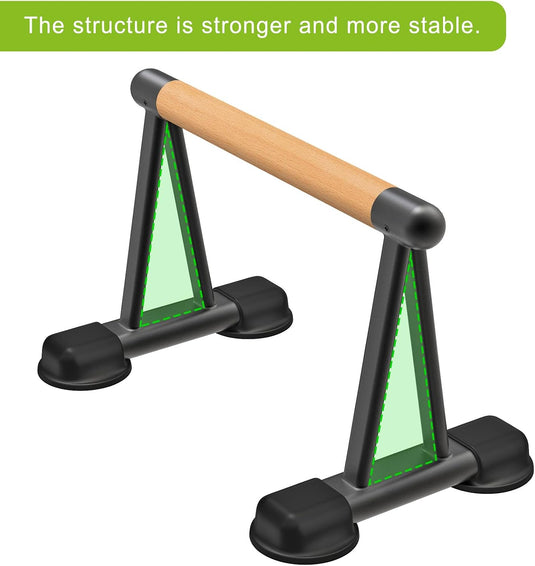 Hoge parallettes 24 cm met antislip en gevoerde handgrepen tot 300 kg – push-up bars – calisthenics