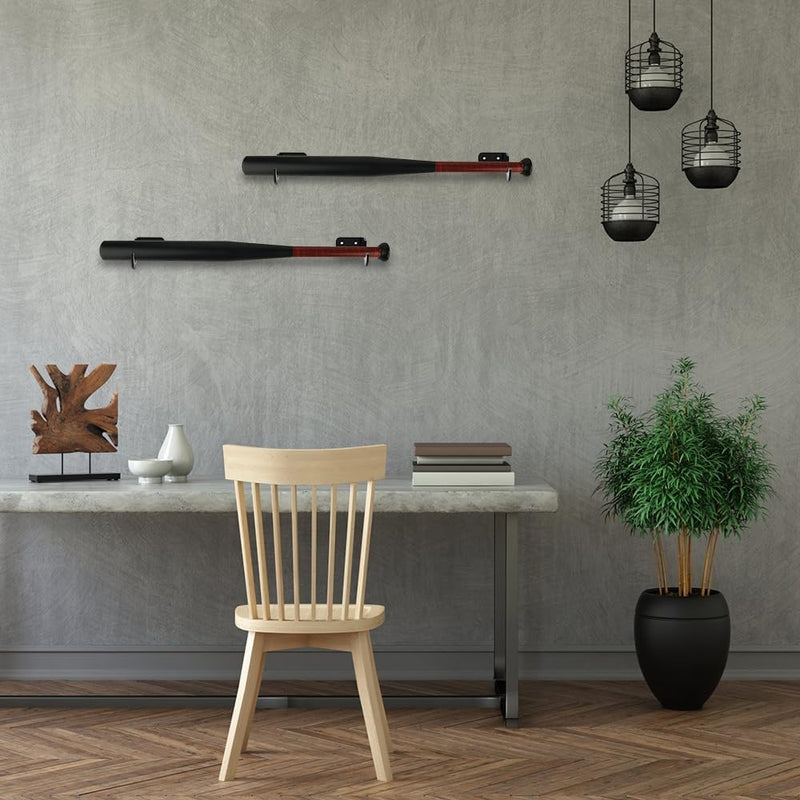 Laad afbeelding in Galerijviewer, Honkbalknuppel wandhouders van transparant acryl – 2 paar
