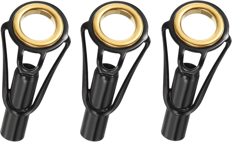 Load image into Gallery viewer, Hengel topogen 3 stuks 1 mm van roestvrij staal zwart-goud – hengeltop reparatieset – visaccessoires
