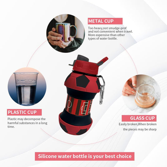 Voetbal drinkfles met rietje 550 ml