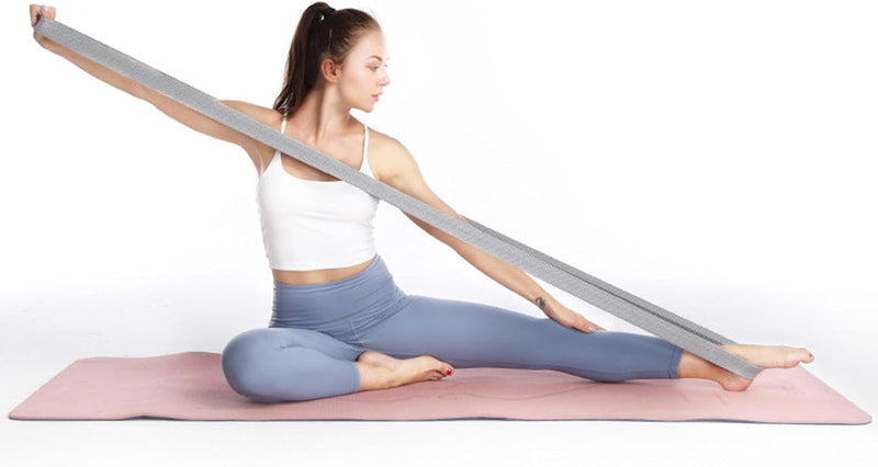 Laden Sie das Bild in Galerie -Viewer, Lange fitnessbanden, stoffen fitnessbanden set van 3, weerstandsbanden met oefeninstructies en draagtas, antislip weerstandsbanden voor full-body workouts, yoga, pilates, krachttraining, fitness
