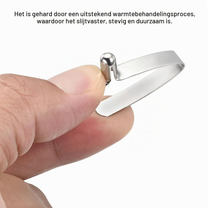 Laad afbeelding in Galerijviewer, Veerklemmen voor telescopische buizen 8x5,5 mm (8 stuks) - Kajak peddel borgpennen - Tentpaal borgclips staal
