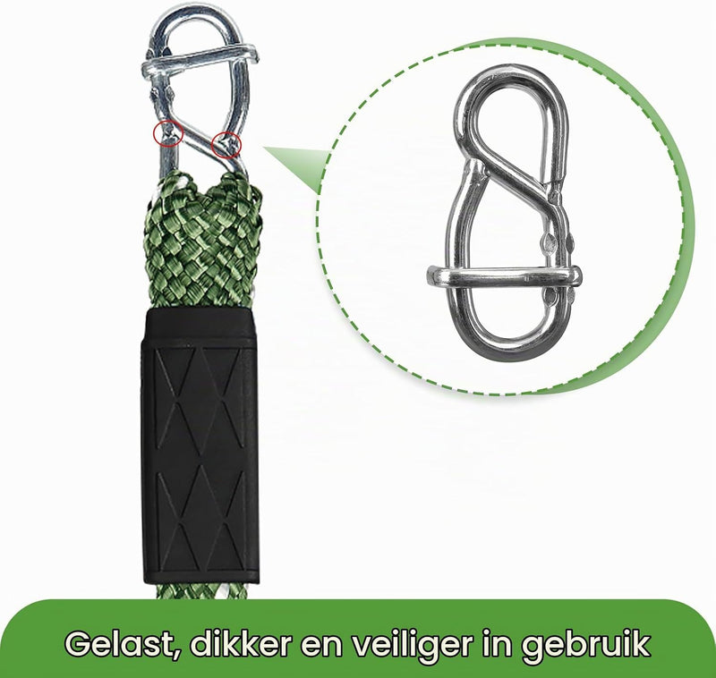 Chargez l'image dans la visionneuse de la galerie, Kit de fixation pour balançoire, 2 pièces – corde de balançoire réglable en nylon de 101 cm avec mousquetons – jusqu'à 363 kg – intérieur et extérieur

