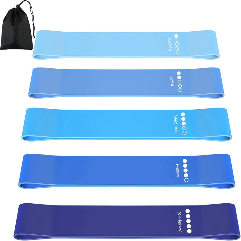 Laden Sie das Bild in Galerie -Viewer, Resistance Band, Weerstandsbanden Set Van 5, Resistance Band Set Met Oefeninstructies En Draagtas, Gymnastiekband Voor Yoga, Krachttraining, Pilates, Fitness, thuis trainen, stretchen
