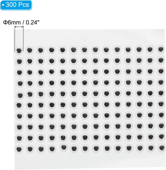 Glow in the dark 3D visoog stickers 3 mm (300 stuks) - Lichtgevende kunstaas ogen - Vliegbinden & visgerei accessoires