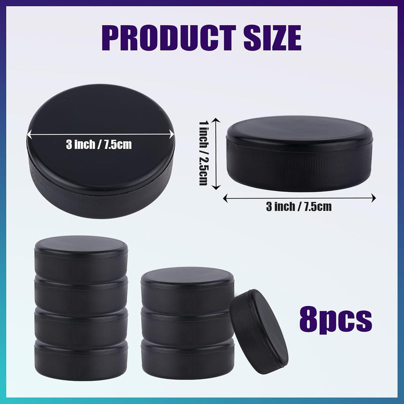 Laad afbeelding in Galerijviewer, Foam ijshockeypucks zwart 7,5 cm – 8 stuks
