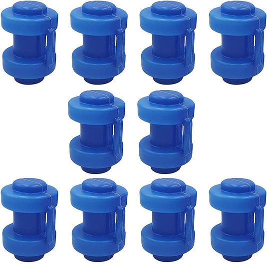 Trampoline paaldoppen 10 stuks voor 25 mm palen blauw – eindkappen – trampoline accessoires