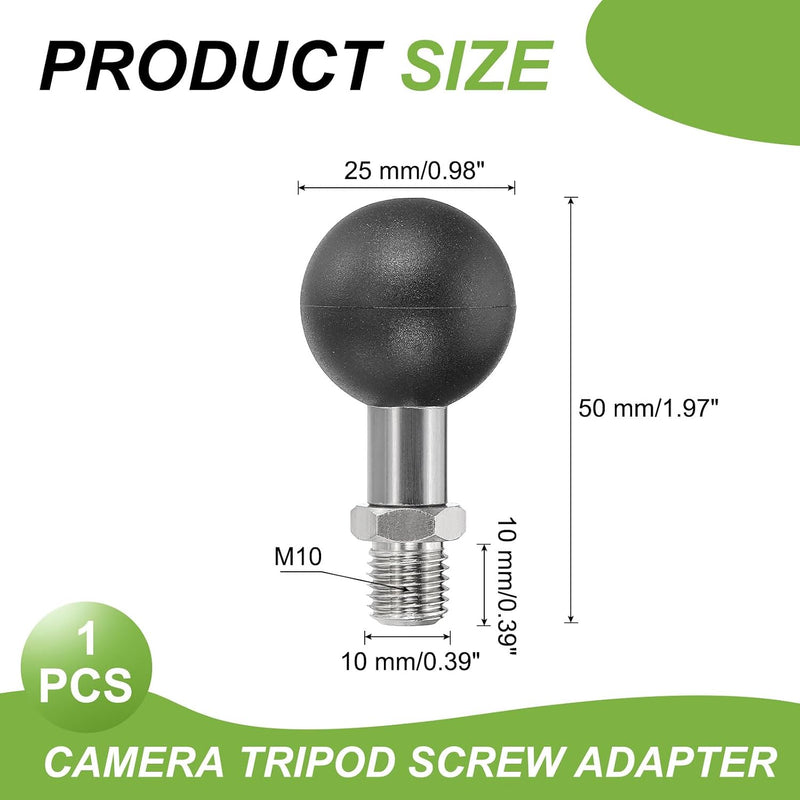 Chargez l'image dans la visionneuse de la galerie, Kogeladapter 1 inch met M6 schroefdraad van roestvrij staal – ball mount adapter – camera accessoires
