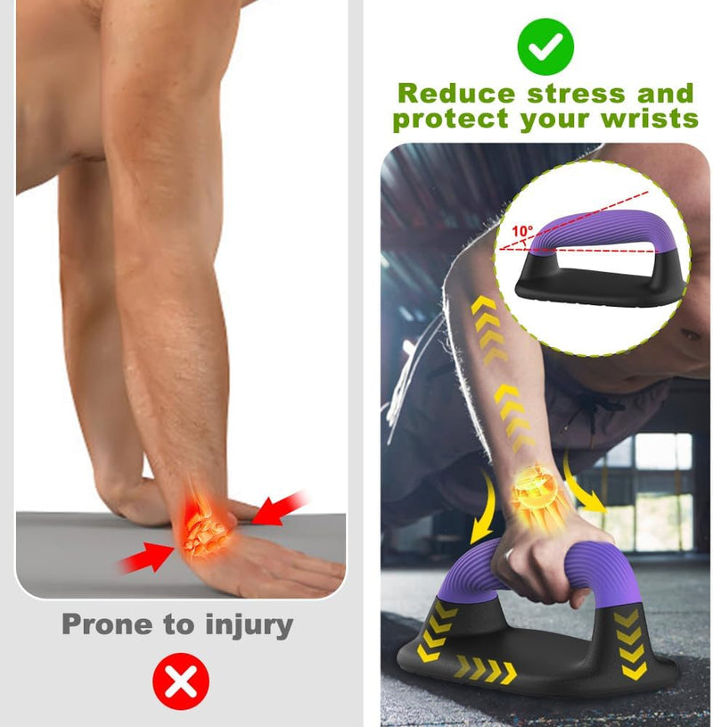 Load image into Gallery viewer, Push-up bars met ergonomische handgrepen en antislip basis tot 226 kg – opdruksteunen – calisthenics
