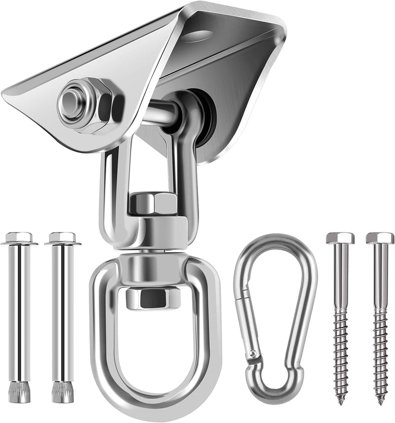 Laden Sie das Bild in Galerie -Viewer, Schommelhaken 2 stuks 360° draaibaar van roestvrij staal tot 400 kg – ophanghaken – schommel accessoires
