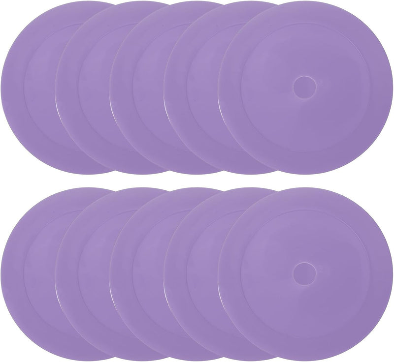 Carica immagine in Galleria Viewer, Vloermarkers 10 stuks 15,5 cm antislip wit – platte trainingskegels – voetbal basketbal accessoires
