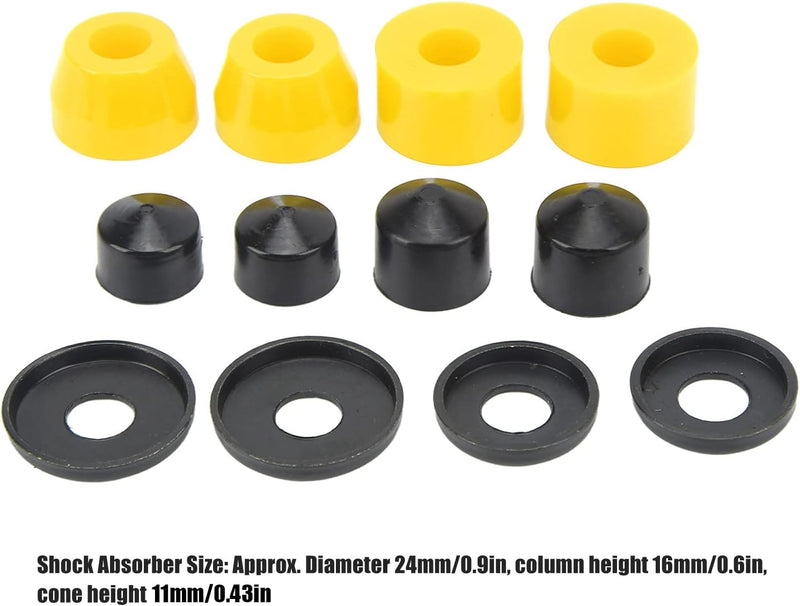 Laad afbeelding in Galerijviewer, Skateboard bushings 90A 12-delige vervangingsset – PU stuurrubbers – longboard skateboard accessoires
