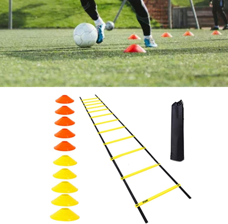 Laden Sie das Bild in Galerie -Viewer, Agility ladder 6 meter met 12 sporten en 10 pionnen – coördinatieladder – snelheidstraining
