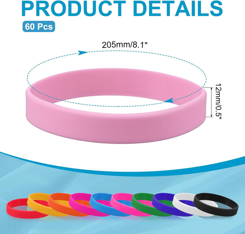 Chargez l'image dans la visionneuse de la galerie, Siliconen sport polsbandjes 205x12 mm (60 stuks) - Elastische rubberen armbanden - Event &amp; sportpolsbandjes
