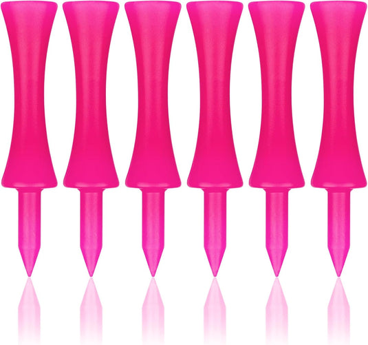 Golftees 84 stuks van stevig kunststof in 7 verschillende hoogtes van 25 tot 70 mm – golfpinnetjes – afslagtraining