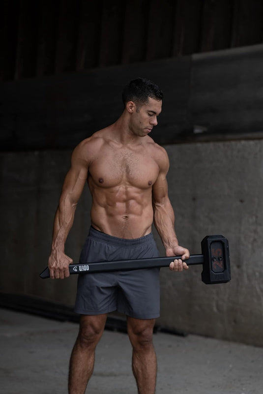 Tribe WOD 25lb Sledge Hammer Odin Steel Mace Bell for Strength Training - Heavy Mace Weight Training Equipment for Men and Women - Adjustable Weight Macebell for Functional Workouts and Conditioning