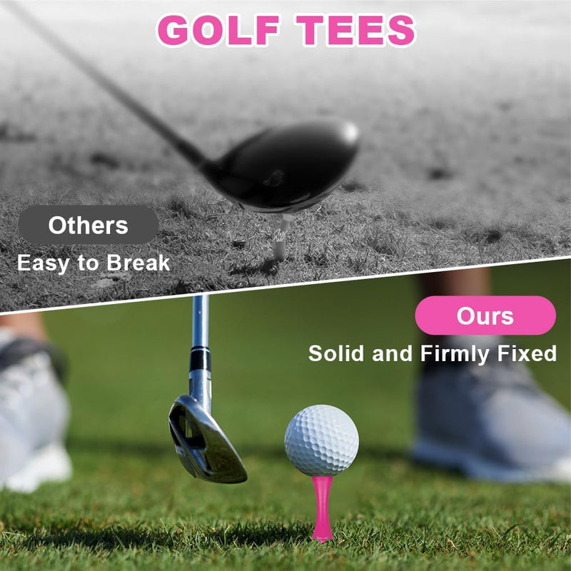 Laad afbeelding in Galerijviewer, Golftees 84 stuks van stevig kunststof in 7 verschillende hoogtes van 25 tot 70 mm – golfpinnetjes – afslagtraining
