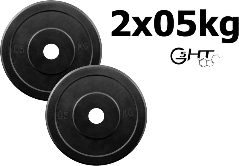 Load image into Gallery viewer, Rubberen gietijzeren schijven G5 HT SPORT Ø gat 25 mm voor sportschool en thuisgymnastiek van 0,5 tot 20 kg voor stuur en halters
