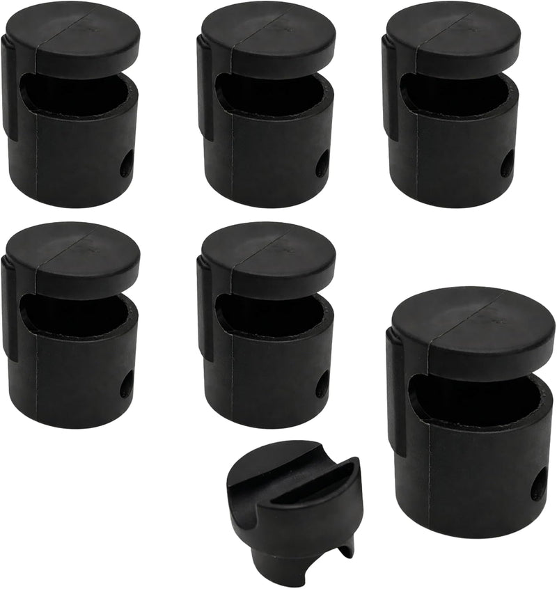 Load image into Gallery viewer, Trampoline paaldoppen 8 stuks voor palen tot 25 mm zwart – eindkappen – trampoline accessoires
