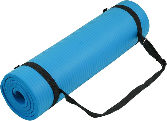 Yogamat NBR antislip groen met draagriem