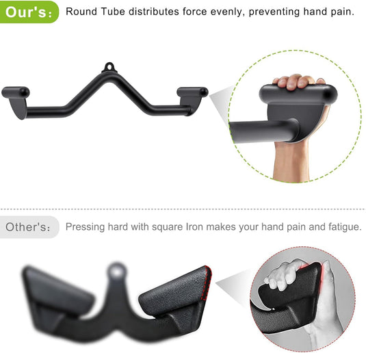 Lat pulldown bar 81 cm with ergonomic handles up to 227 kg - cable bar - fitness accessory