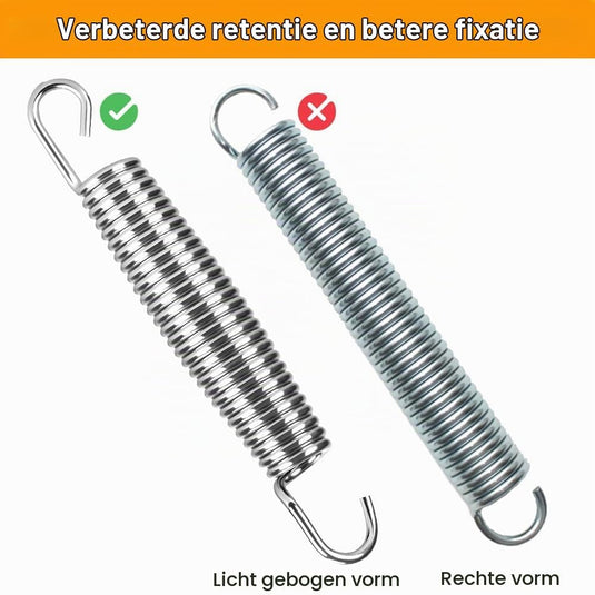 Trampolineveren 8 stuks 140 mm met 2 T-haken – vervangingsveren – trampoline accessoires
