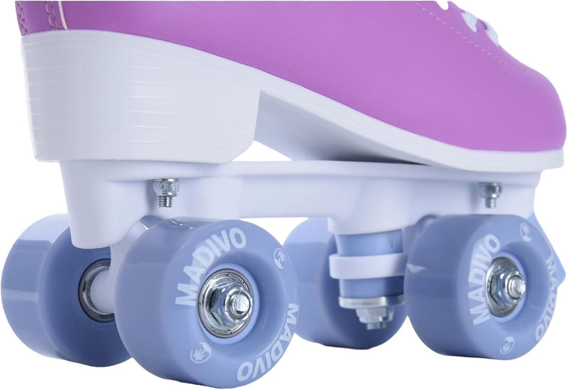 Load image into Gallery viewer, Madivo Pastel Klassieke retro rolschaatsen voor dames | ABEC-7 kogellagers | meisjes rolschaatsen, skeelers| blauw/koraal | maat 35, 36, 37, 38, 39, 40, 41
