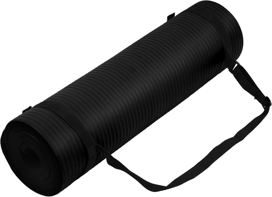 Yogamat NBR antislip groen met draagriem