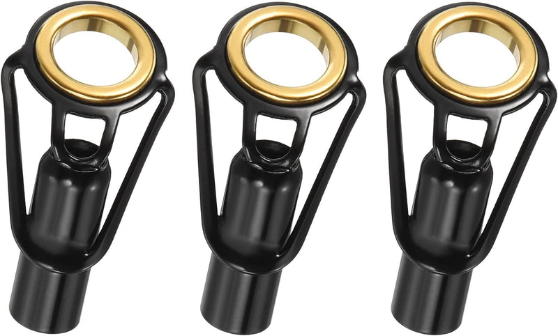 Load image into Gallery viewer, Hengel topogen 3 stuks 1 mm van roestvrij staal zwart-goud – hengeltop reparatieset – visaccessoires
