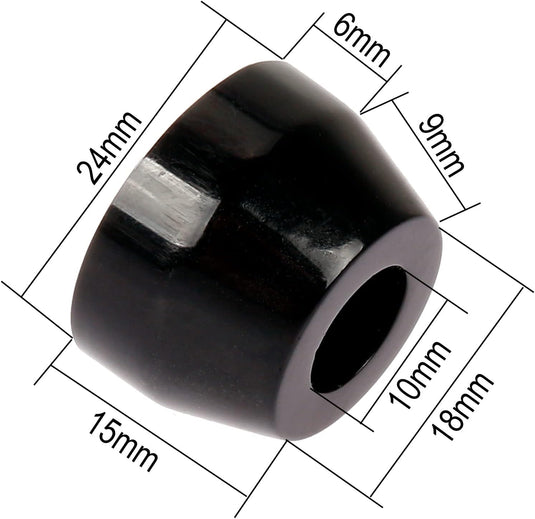 Skateboard bushings 90A 4 stuks met washers zwart – stuurrubbers – longboard skateboard accessoires