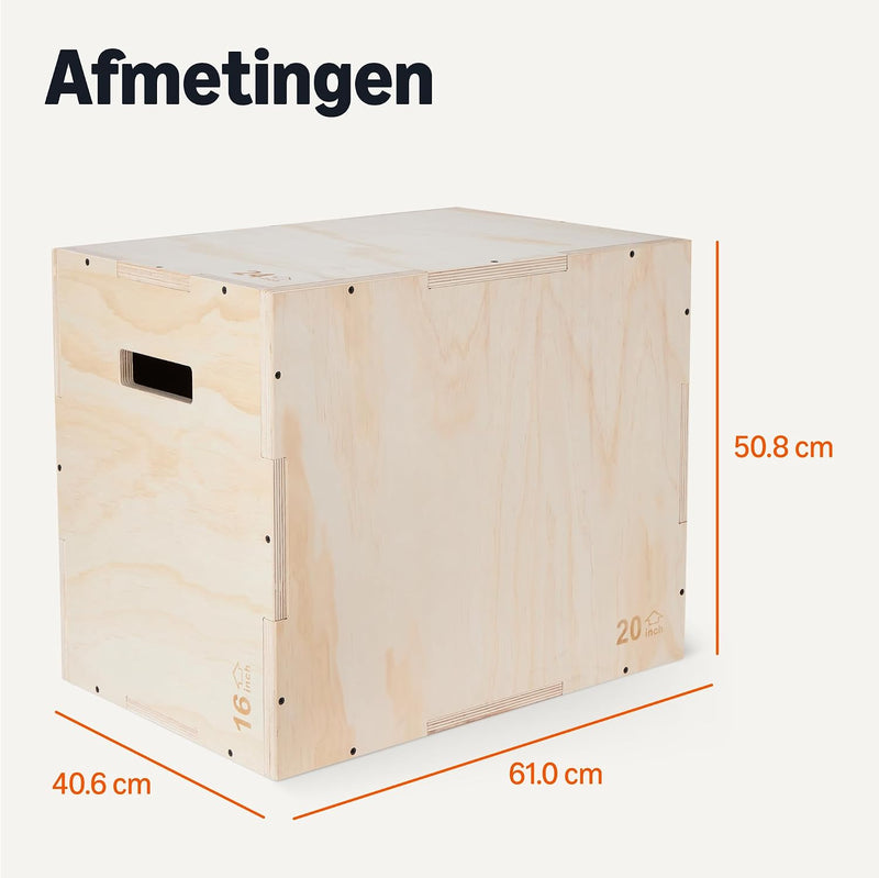 Load image into Gallery viewer, Houten plyo box met 3 hoogtes tot 204 kg – jump box – plyometrische trainingsbox
