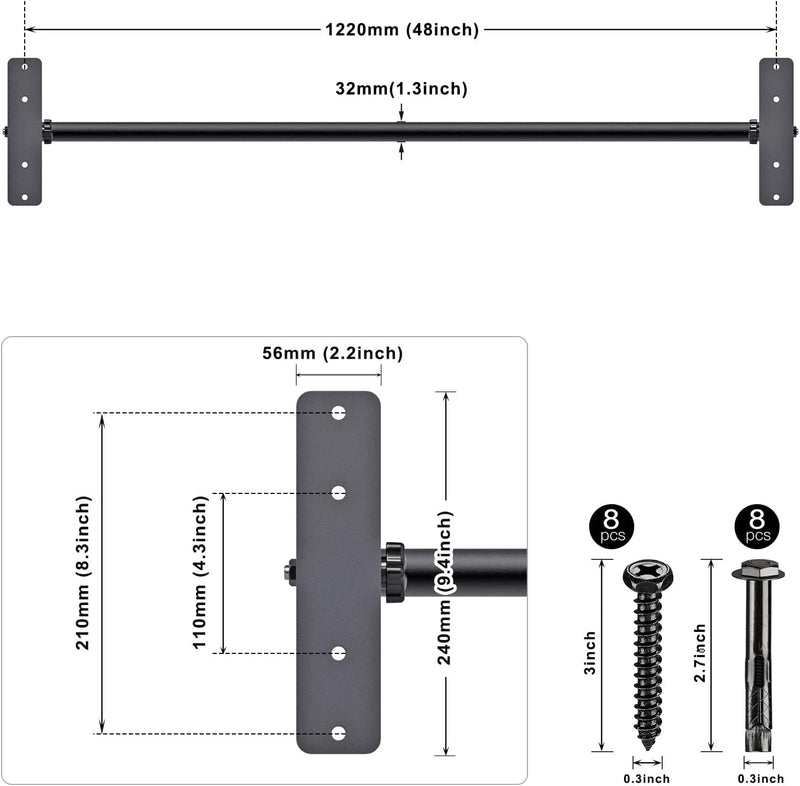 Chargez l'image dans la visionneuse de la galerie, Verstelbare optrekstang voor plafondmontage heavy duty – pull-up bar – krachttraining
