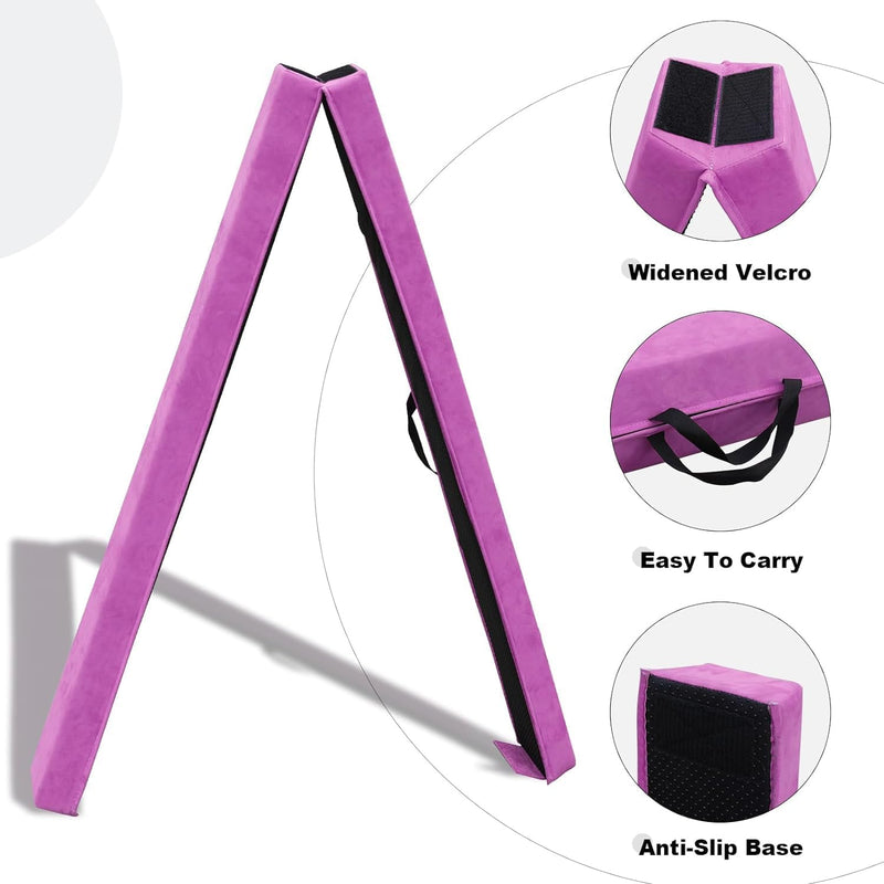 Laden Sie das Bild in Galerie -Viewer, Gymnastiekbalk 210-300 cm – opvouwbare balansbalk met antislip onderzijde en draaggreep – voor kinderen en training thuis
