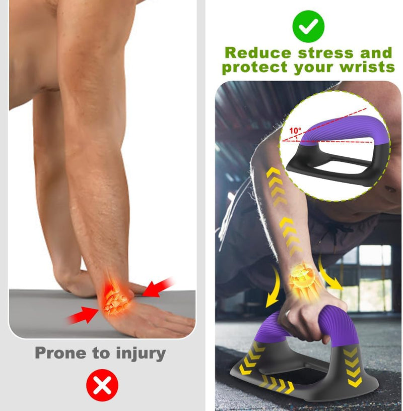 Load image into Gallery viewer, Push-up bars met ergonomische zachte handgrepen en antislip basis – opdruksteunen – krachttraining
