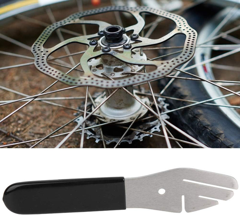 Laden Sie das Bild in Galerie -Viewer, Fiets remschijf richter van roestvrij staal met 3 correctiesleuven en antislip handgreep – rotor richter – schijfremgereedschap
