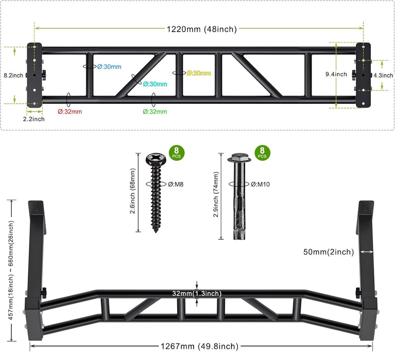 Chargez l'image dans la visionneuse de la galerie, Barre de traction fixée au plafond avec système de poulie et plusieurs positions de prise – barre de traction – appareil à câble

