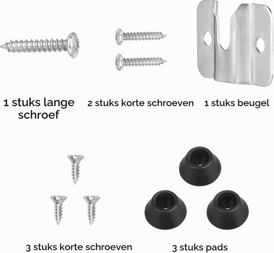 Dartbord wandhouder van metaal met 6 bevestigingsschroeven en 3 afstandsringen – dartbordbevestiging – dartmontage