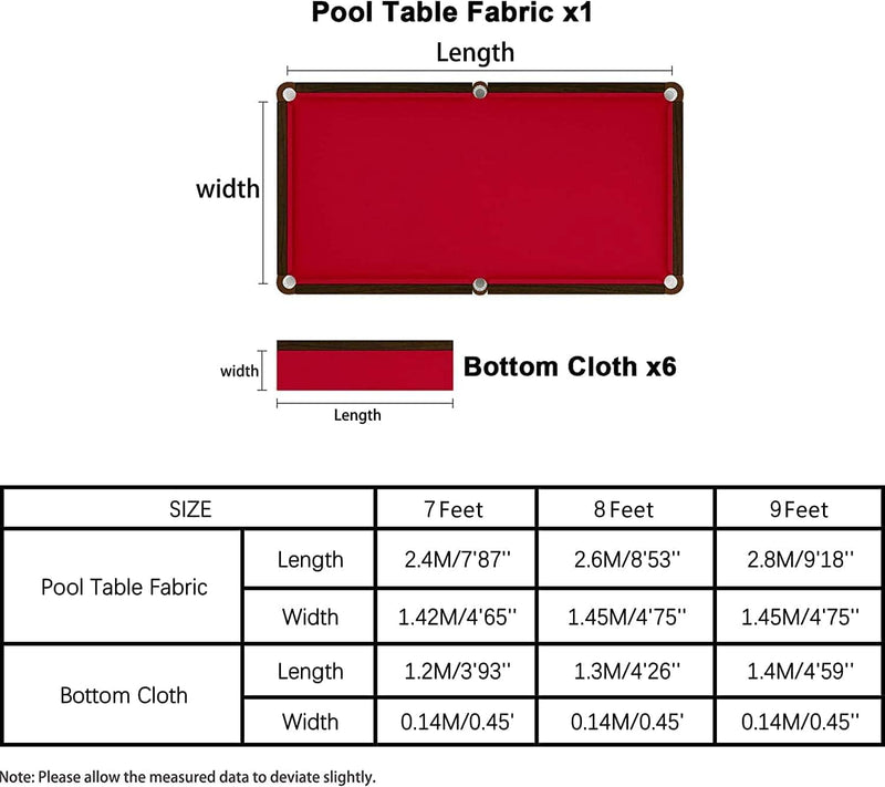 Laden Sie das Bild in Galerie -Viewer, Biljartdoek voor 9 ft pooltafel rood
