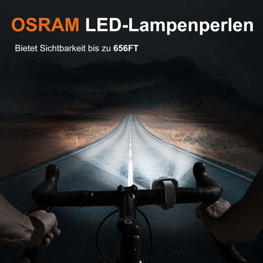 Oplaadbare fietsverlichting set USB-C IPX5 met voor- en achterlicht – fietslamp – LED fietslicht