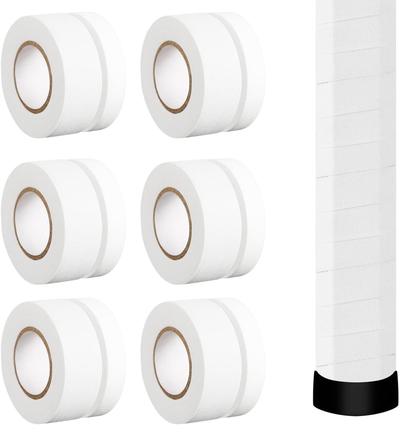 Laad afbeelding in Galerijviewer, PEUTIER 12pcs Lacrosse Stick Tapes, Cotton Lacrosse Tape 1in and 1/2in Non-Precut Hockey Stick Grip Tapes Sweat-Absorbent Lacrosse Stick Grip Tape for Lacrosse Golf Baseball Bats White Bar Cloth Tape
